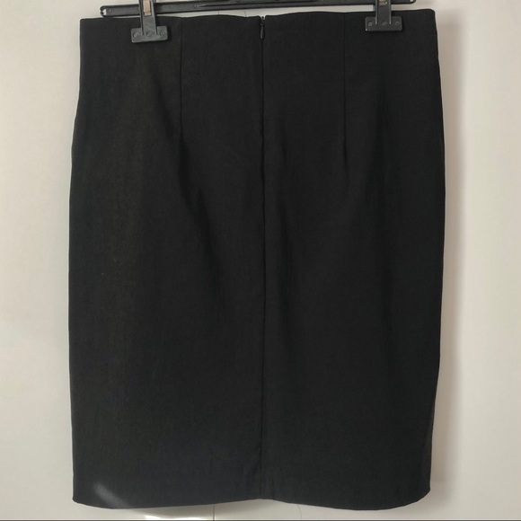 SOLD - Suzy Shier - Black Knee-length Pencil Skirt - Picture 5 of 7